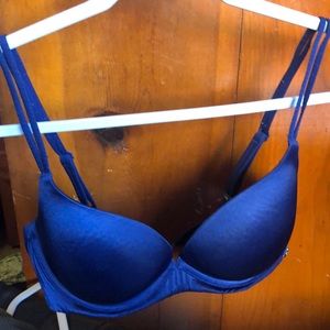 Sexy Blue Plunge lightly lined T-shirt Bra VS